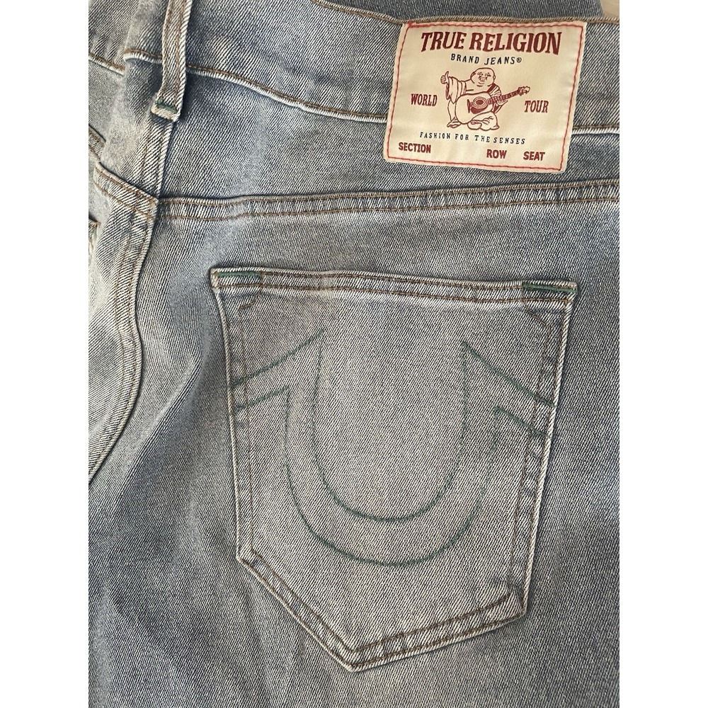 true religion ricky relaxed straight jeans 34x32 Light Wash